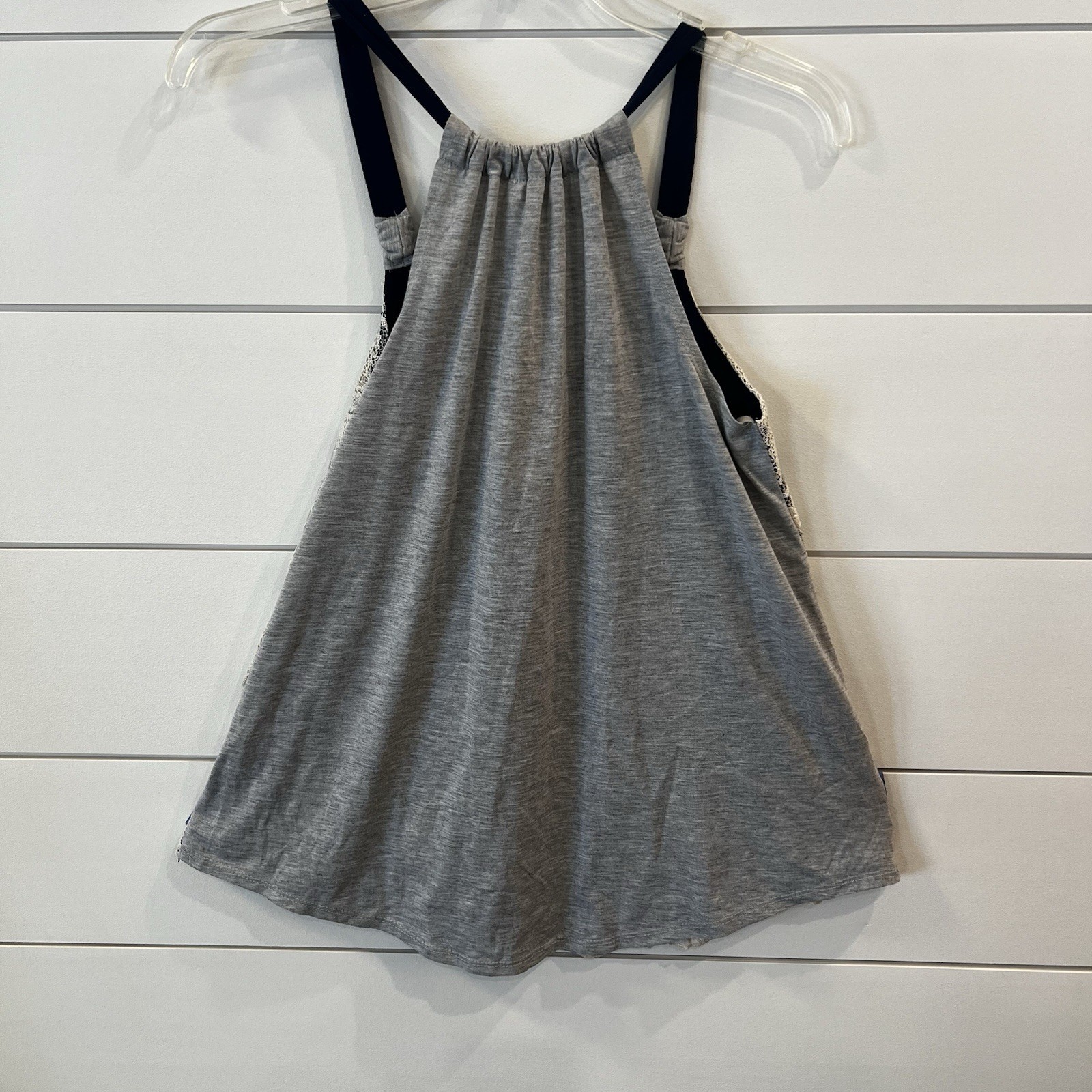 NEW REWIND Woman’s Small Tank Crochet Lace Overlay Lined Ivory Navy $28 Y2K