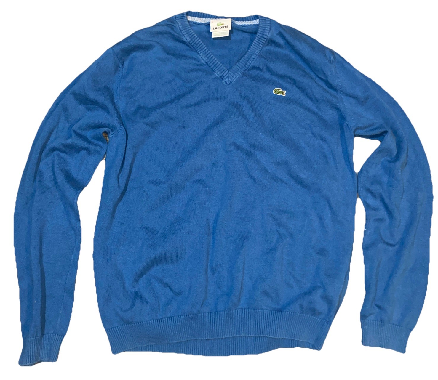 Lacoste MENS V Neck Sweater Size Small