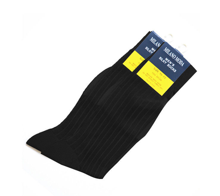 2 pair Men’s Silky Thick & Thin Dress Socks ONE SIZE FIT 10-13 SHOES 7-12