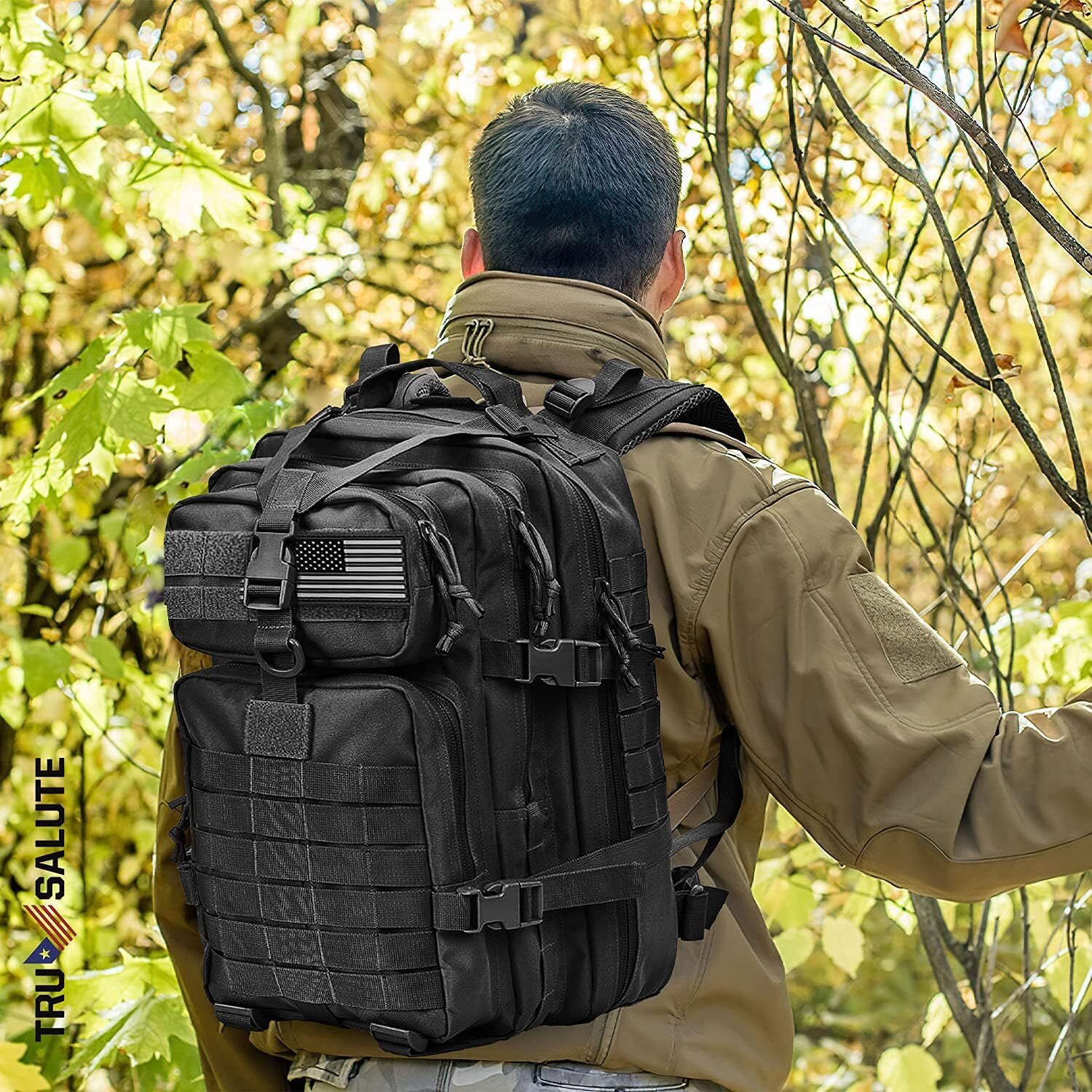 45L Military Tactical Backpack Large Army Men 3 Day Assault Pack Molle Rucksack