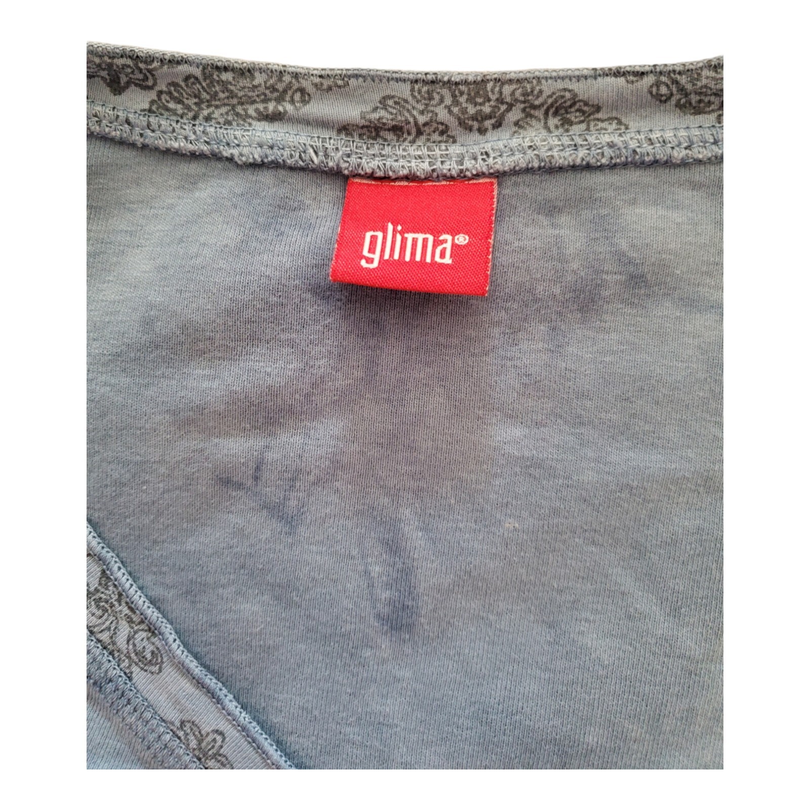 Glima Keyhole, Knot and Split Back Gray Ladies M Long Sleeved T-Shirt