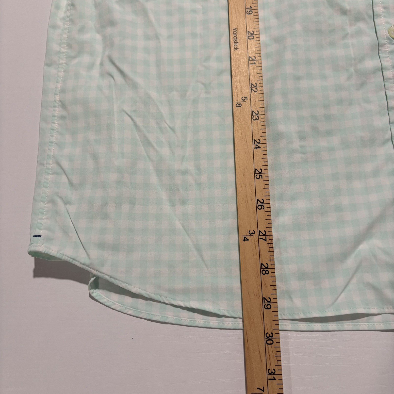 Vineyard Vines OTG Button Down Shirt Mens XL Mint Gingham LS Performance Nylon