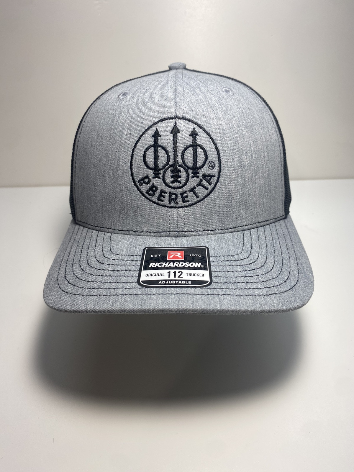 Beretta Firearms Logo Cap Gray/black Mesh Richardson 112 SnapBack