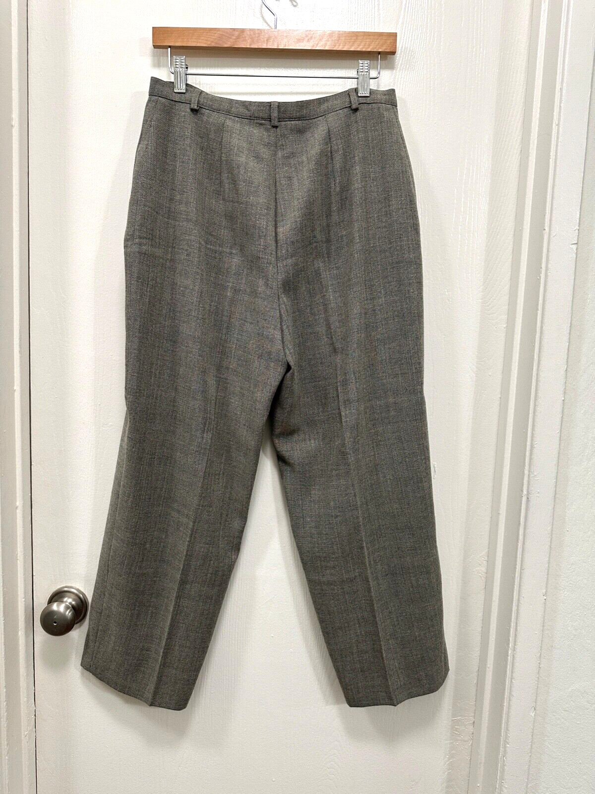 Marella Pants High Rise Flat Front size 10 Gray Quiet Luxury Made Italy