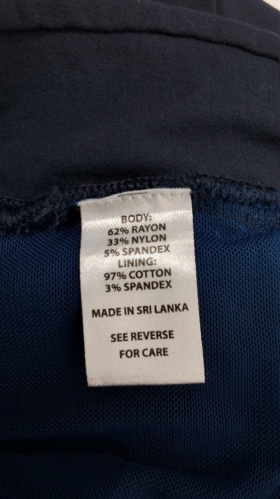 Spartina 449 Womens Pull On Pants Navy Blue Stretch Rayon Nylon Spandex Sz-XL