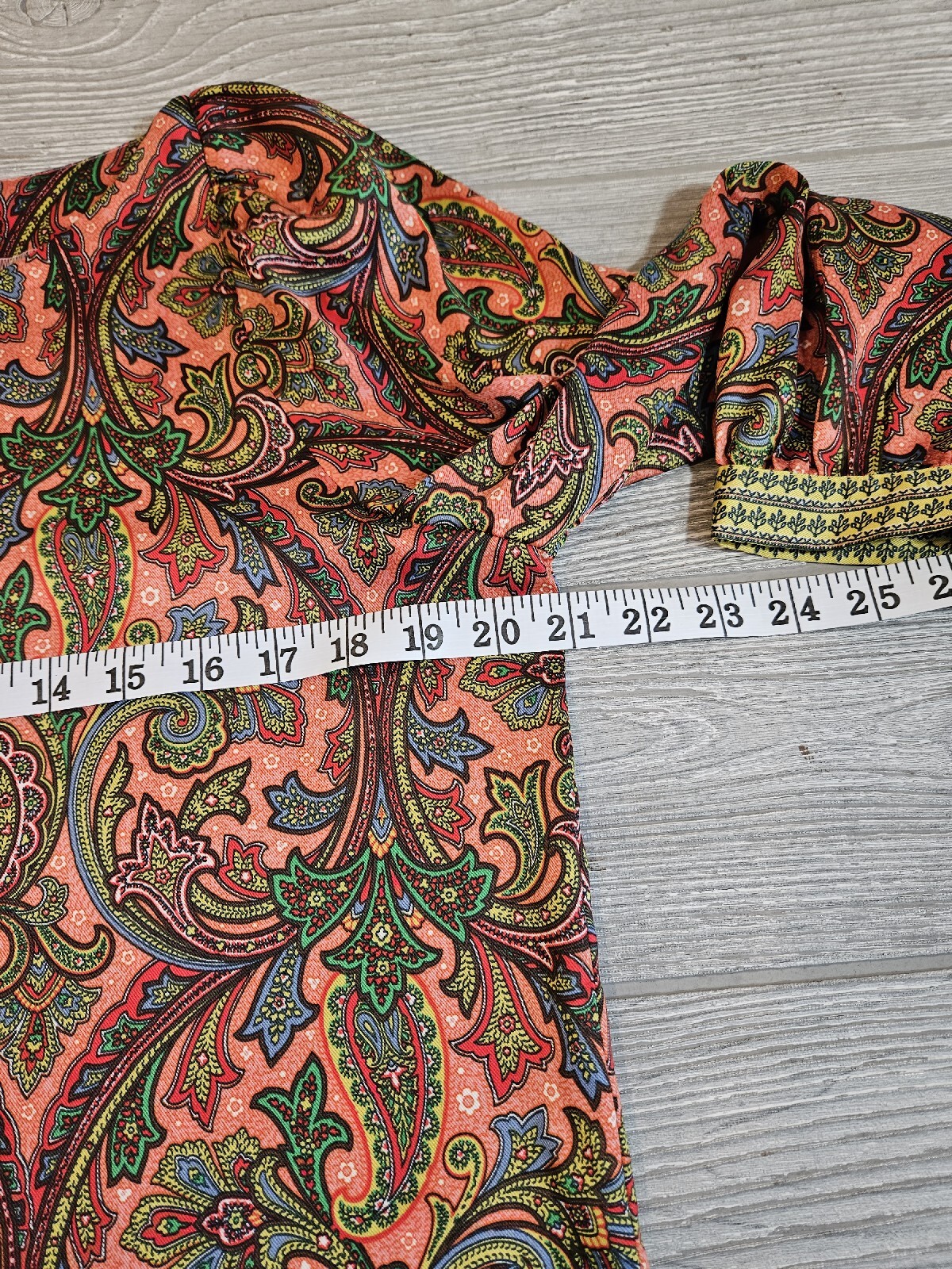 LOFT Womens Blouse Petite Medium Paisley Ballon Sleeves Satin