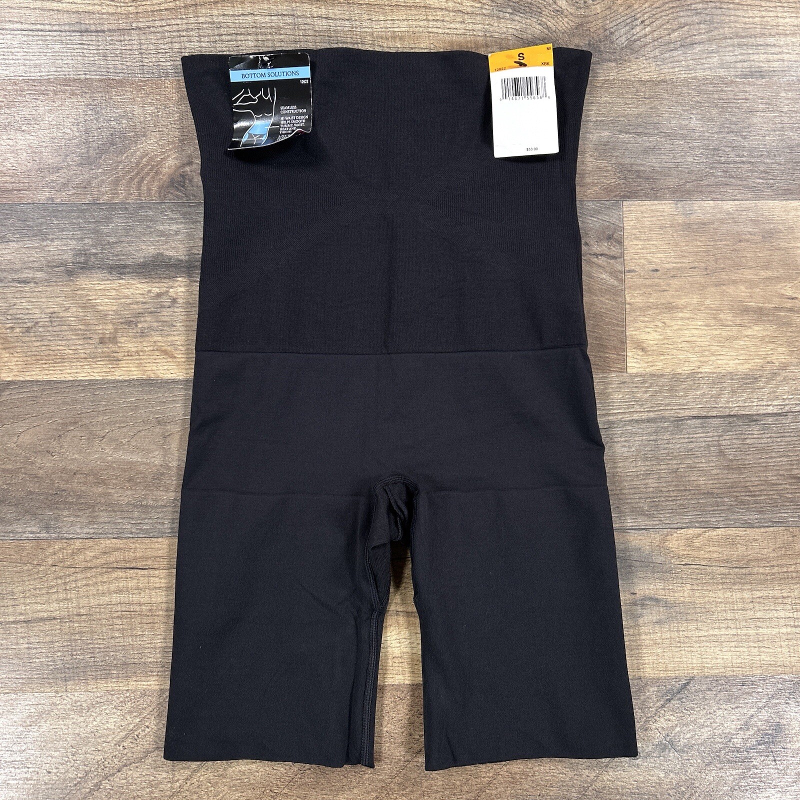 Maidenform Womens Bottoms Small Black Waist Slimmer Thigh Shapewear NEW