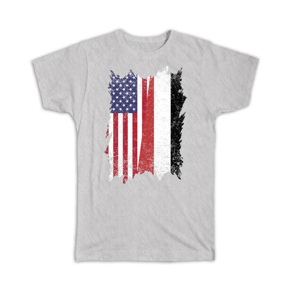 Gift T-Shirt : United States Yemen American Yemeni Flag Expat Mixed Country