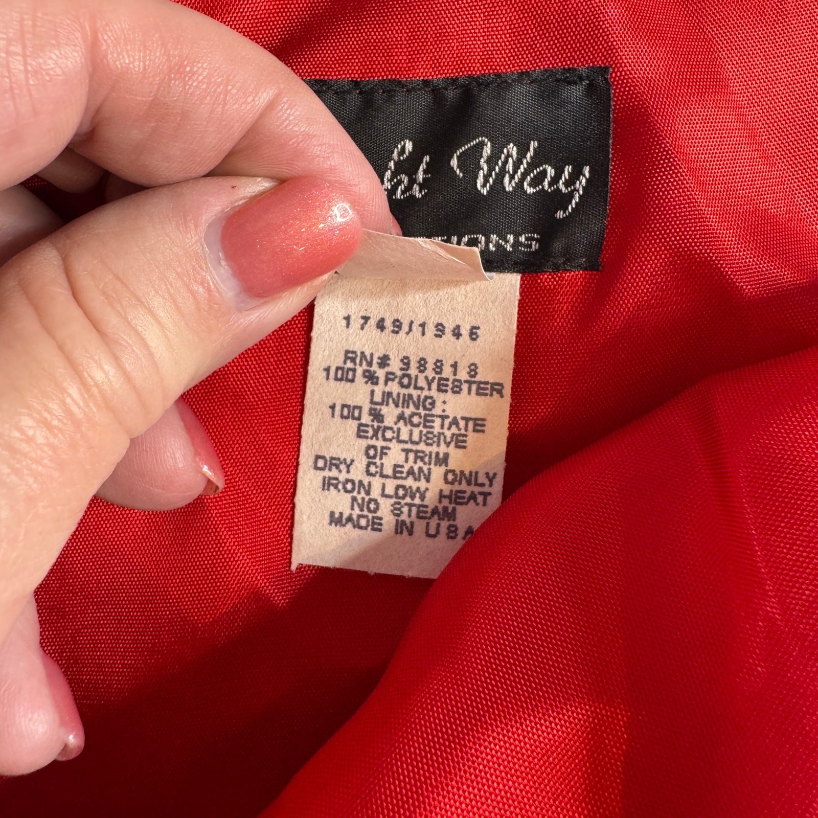 Night Way Collections Red Formal Gown Dress Size 6 Sleeveless Evening Prom USA