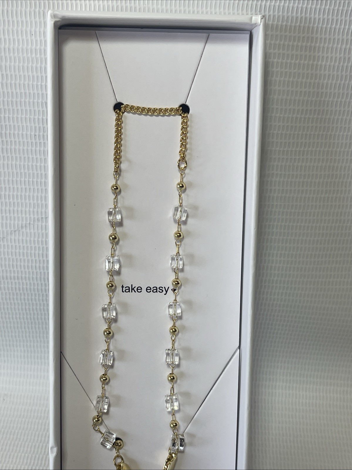 Eyeglass Chain W/Sqaure Crystals Glasses Strap Holder Lanyard Sunglasses New