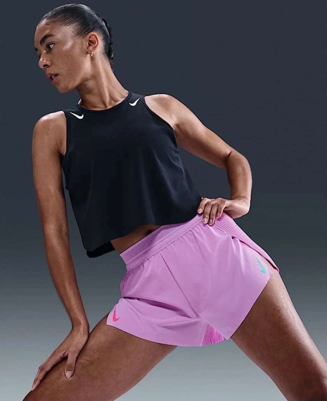 Nike AeroSwift Dri-FIT ADV Mid-Rise 3″ Brief-Lined FN2328 532 Pink Size M