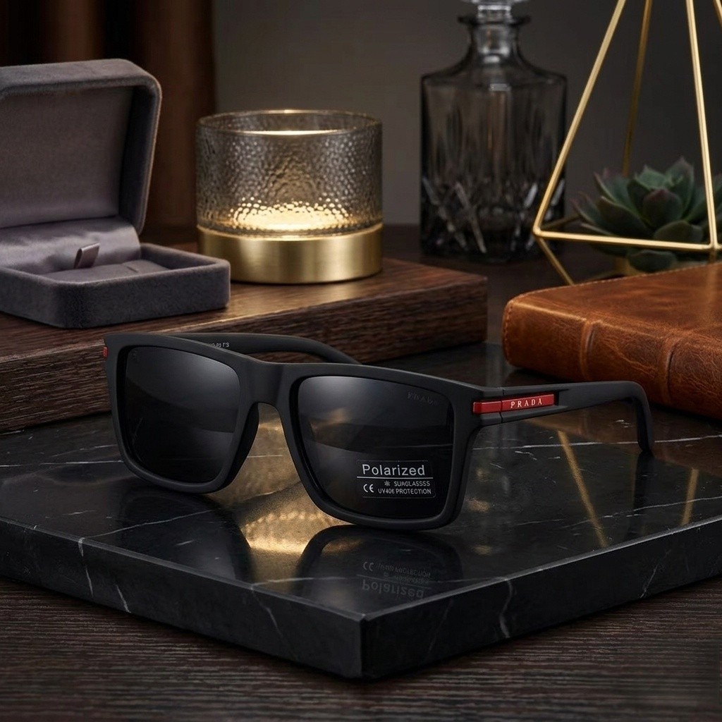 New In Box – Prada Men’s & Women’s Square Designer Sunglasses Classic Frame