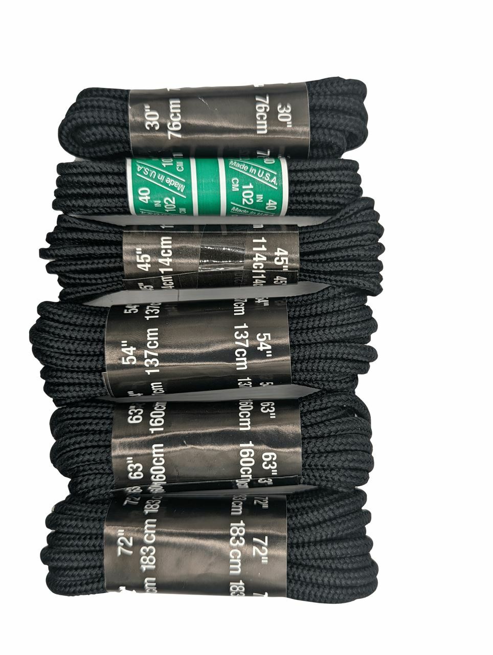 Heavy Duty Black Round Nylon Boot and Hiking Shoe Laces (1 Pair)