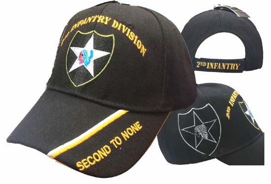 2nd INFANTRY DIVISION BASEBALL STYLE EMBROIDERED HAT second none army cap A118