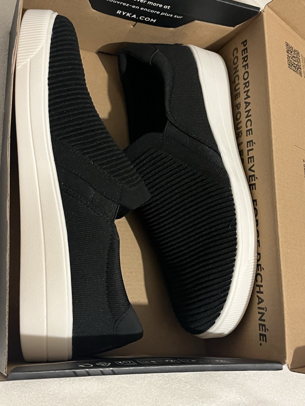 Ryka * Women’s Viv Ease Knit Court Inspired Slip On Sneakers Size 8.5W
