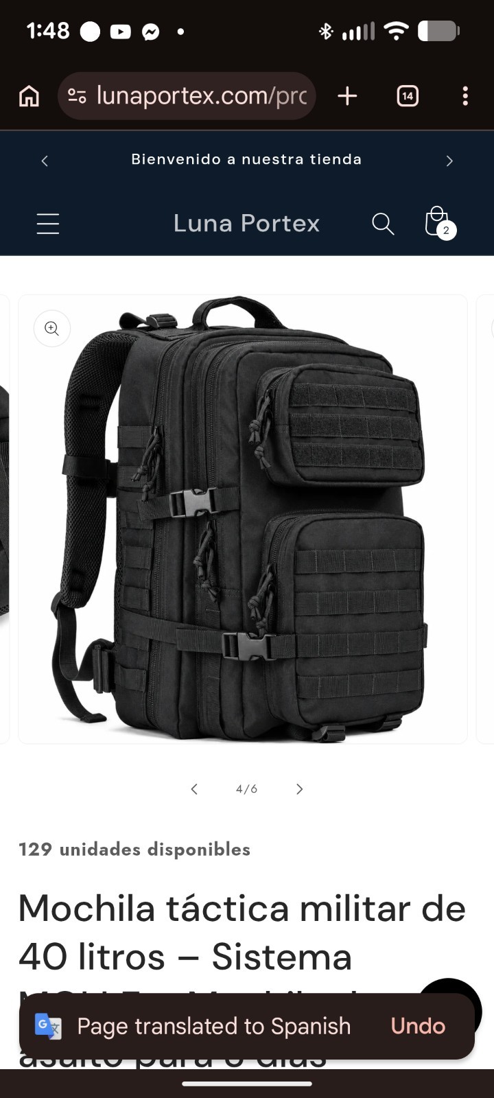 Military Tactical Backpack 40L – MOLLE 3-Day Assault Pack – Black