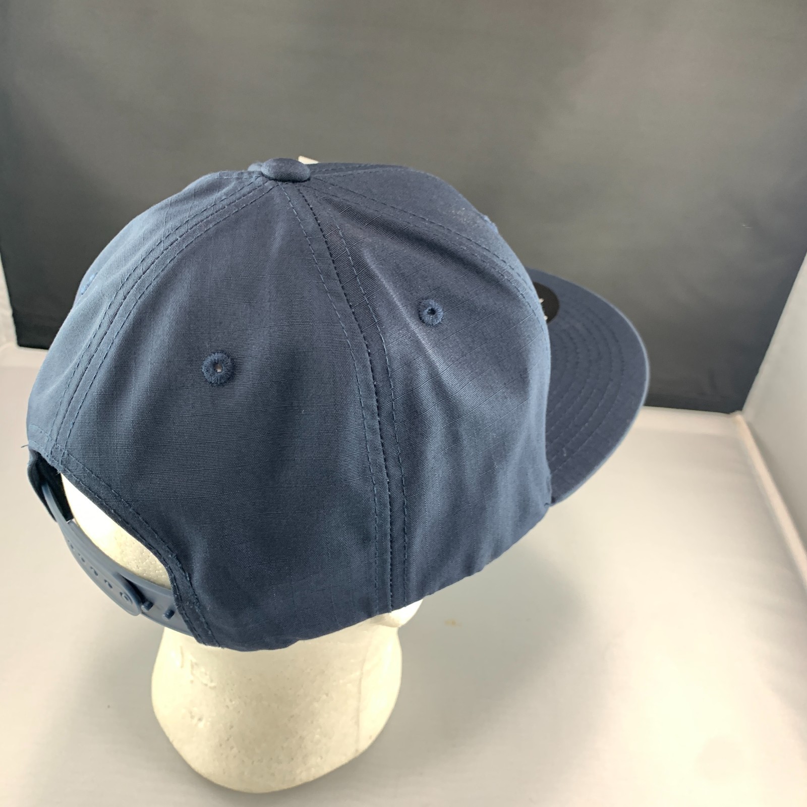 Ripstop Flat Bill Snapback Cap – Navy, Cotton Hat (Decky 360-NVY, New with Tags)