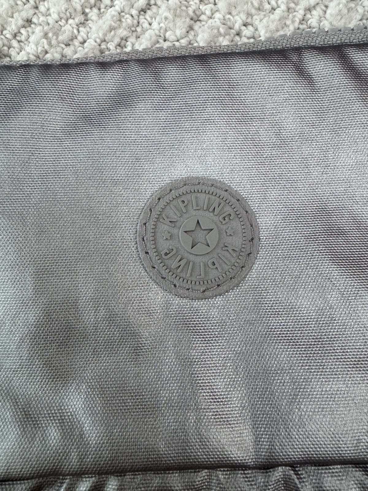 Kipling Silver Metallic Wristlet Wallet