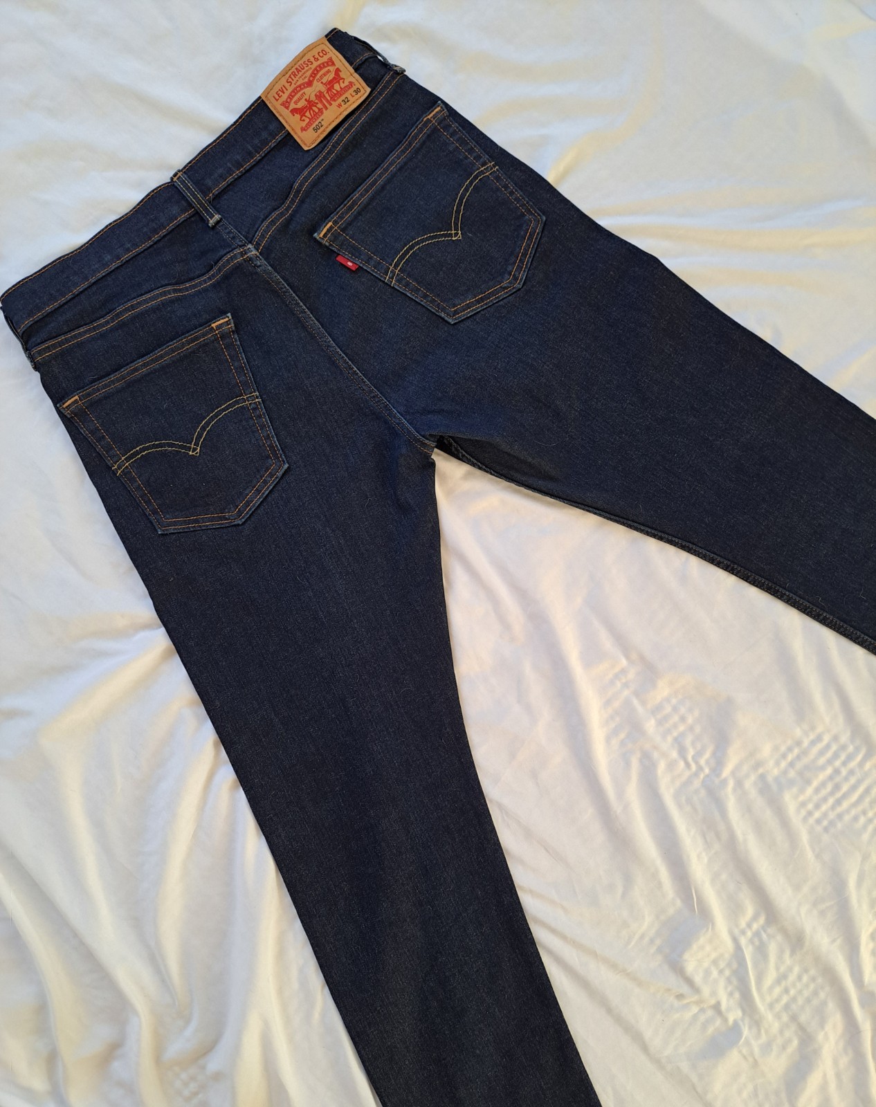 Levi’s 502 Men’s Regular Taper Jeans Blue W32 L30 (Actual 33×27.5)