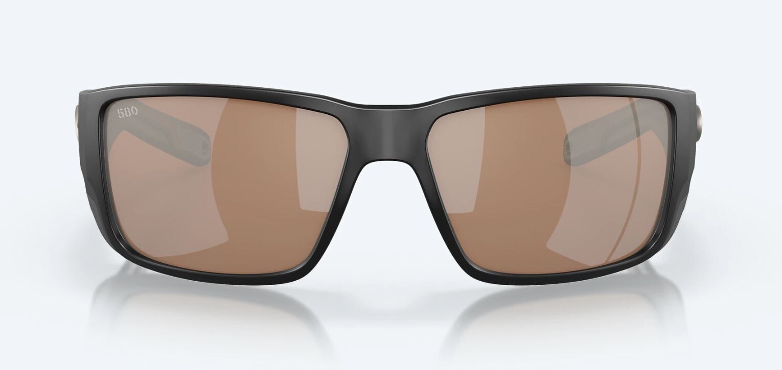 Costa Del Mar Blackfin Pro Matte Black / Copper Silver Mirror Glass 580G – NEW
