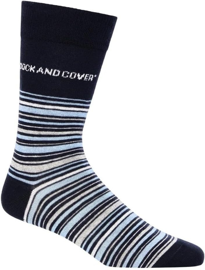 DUCK & COVER | Mens Bilkons 3 Pack Striped Socks | One Size UK 6-11 EU 40-46