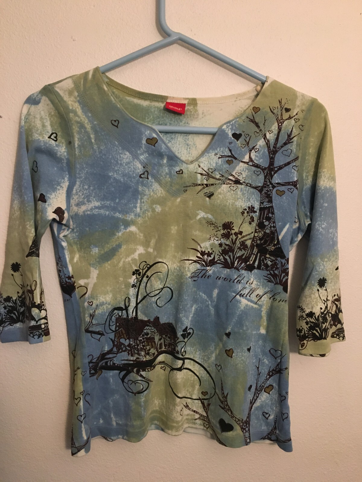 Glima Tie Dyed Blue/Green Top – Size S