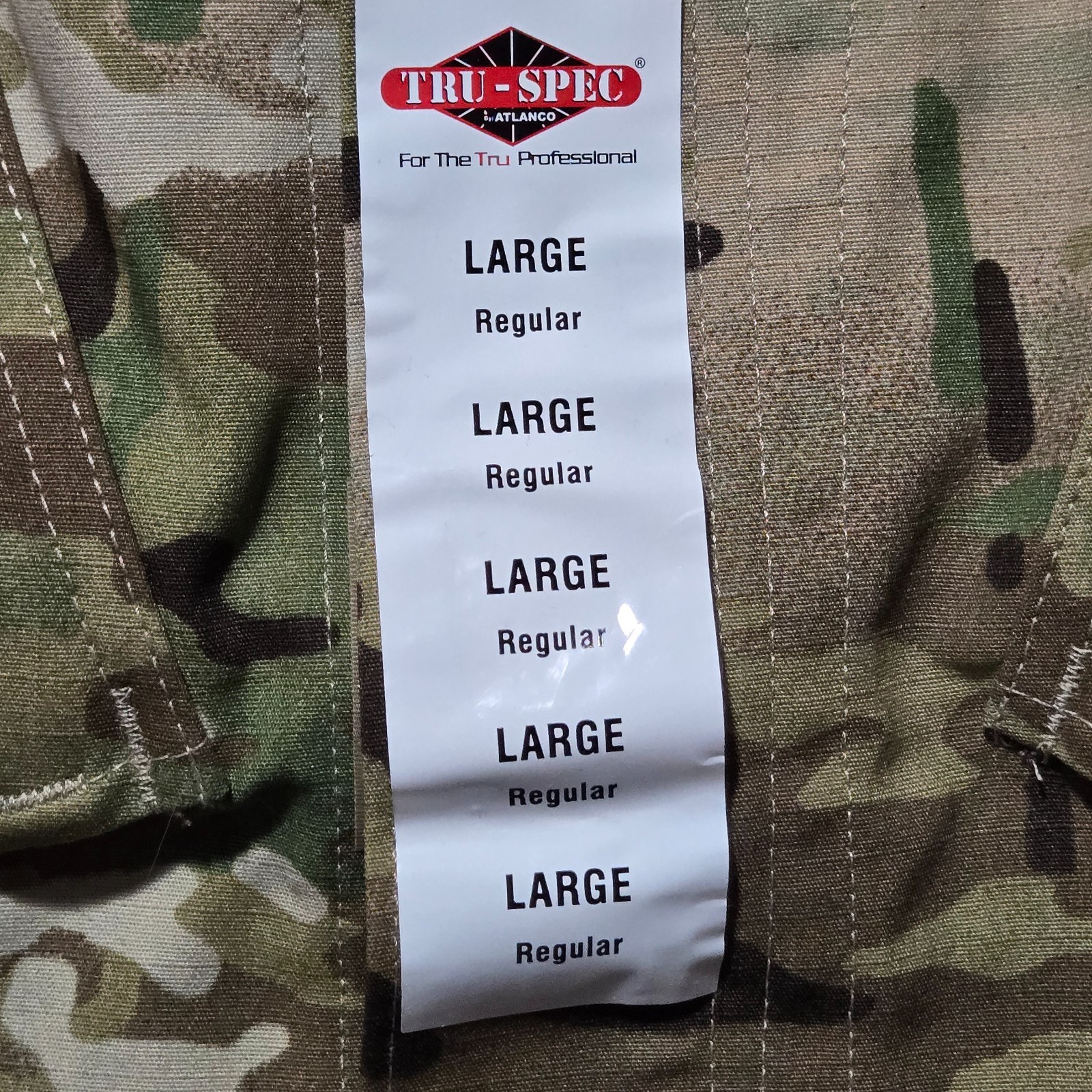 Tru-Spec Mens Multicam Camouflage Tactical Response Uniform Shirt L Regular