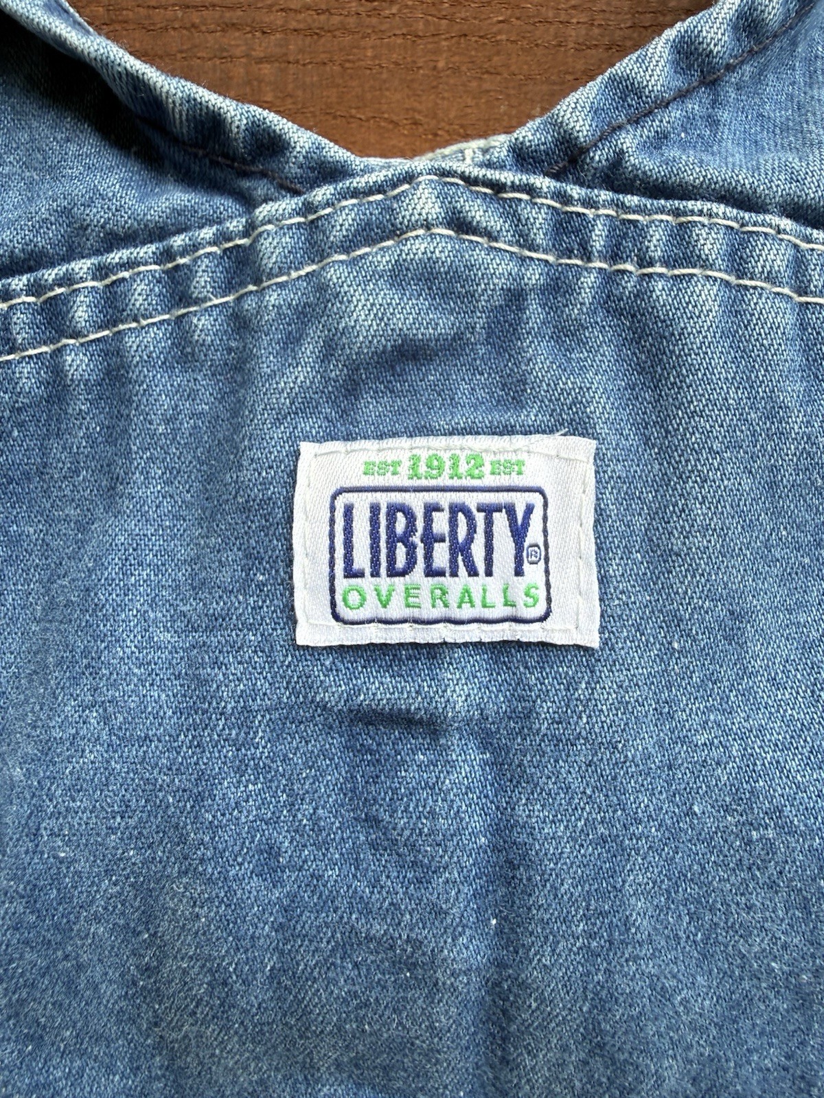 Liberty Bib Overalls Mens Size 32×32 Blue Denim Workwear Carpenter