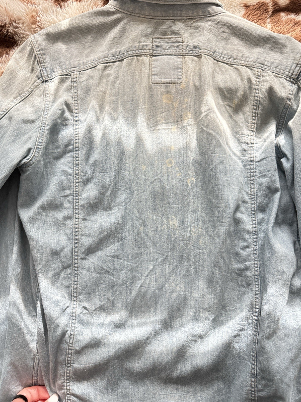 G-Star RAW Men’s Blue Denim Jacket Size S Button Front Pockets