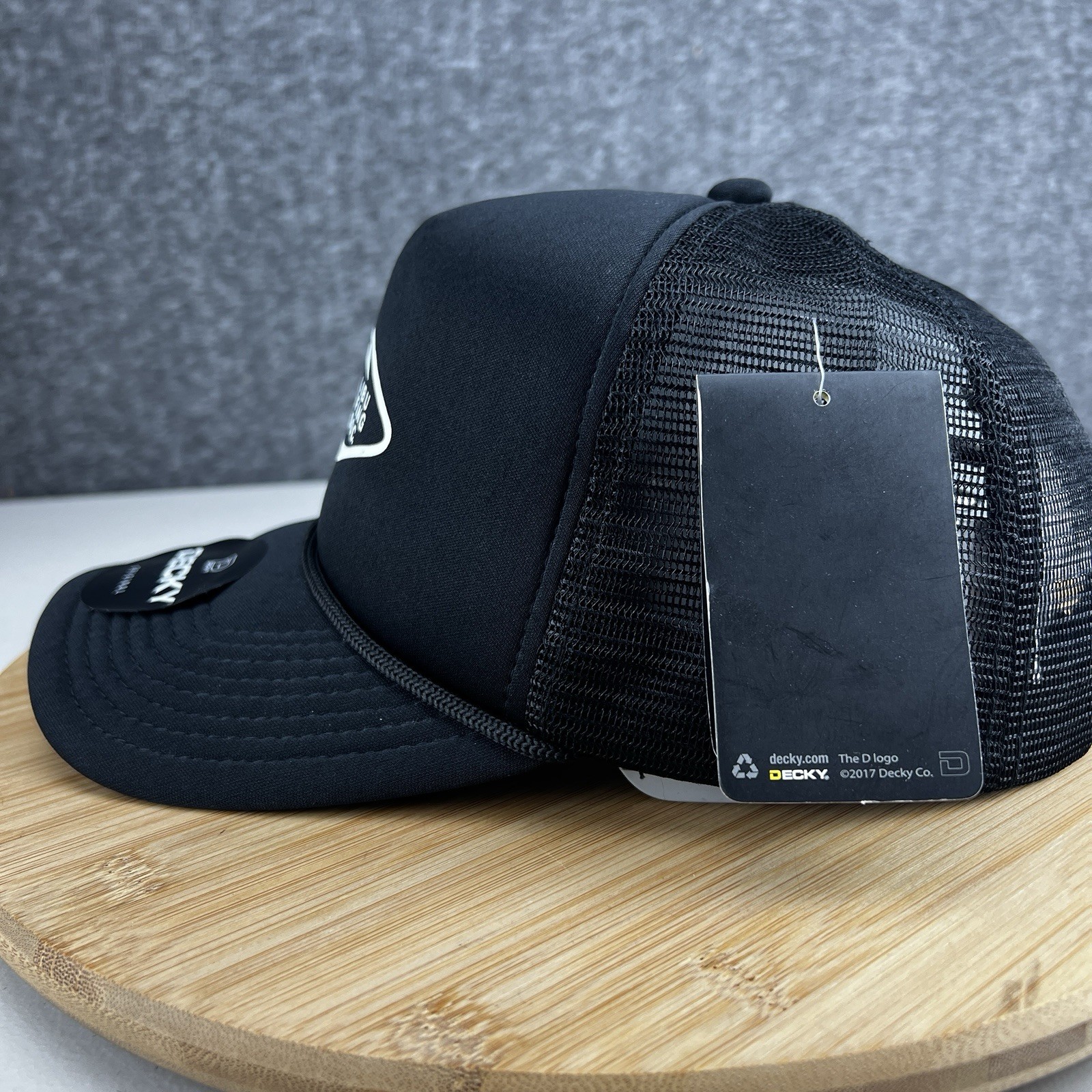 New Malibu Surfing Assoc. Trucker Hat Cap Snapback OSFM Decky Black Mesh Rope
