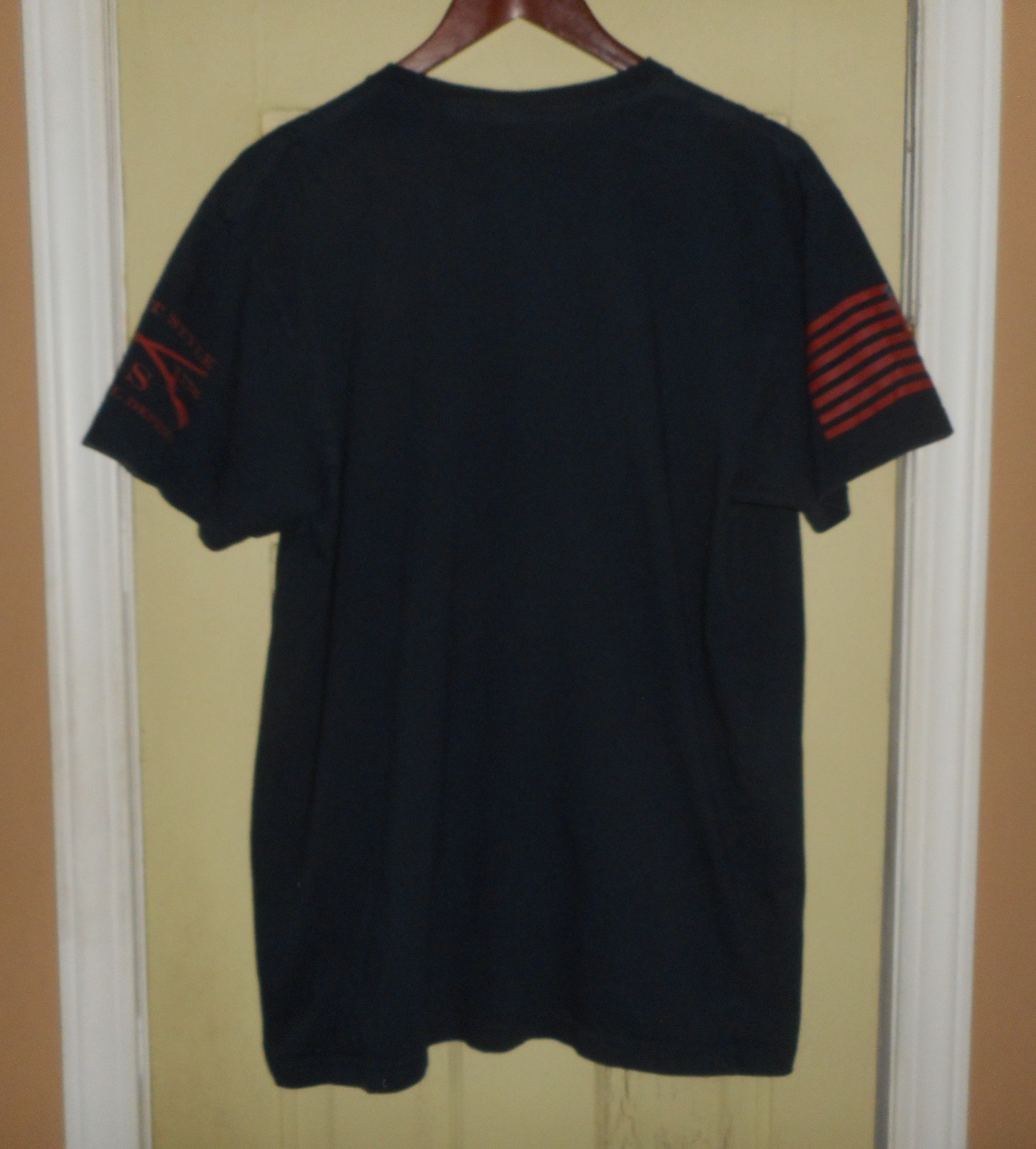 Grunt Style Vintage Print Superman Flag Short Sleeve T-Shirt – Size XL – Navy