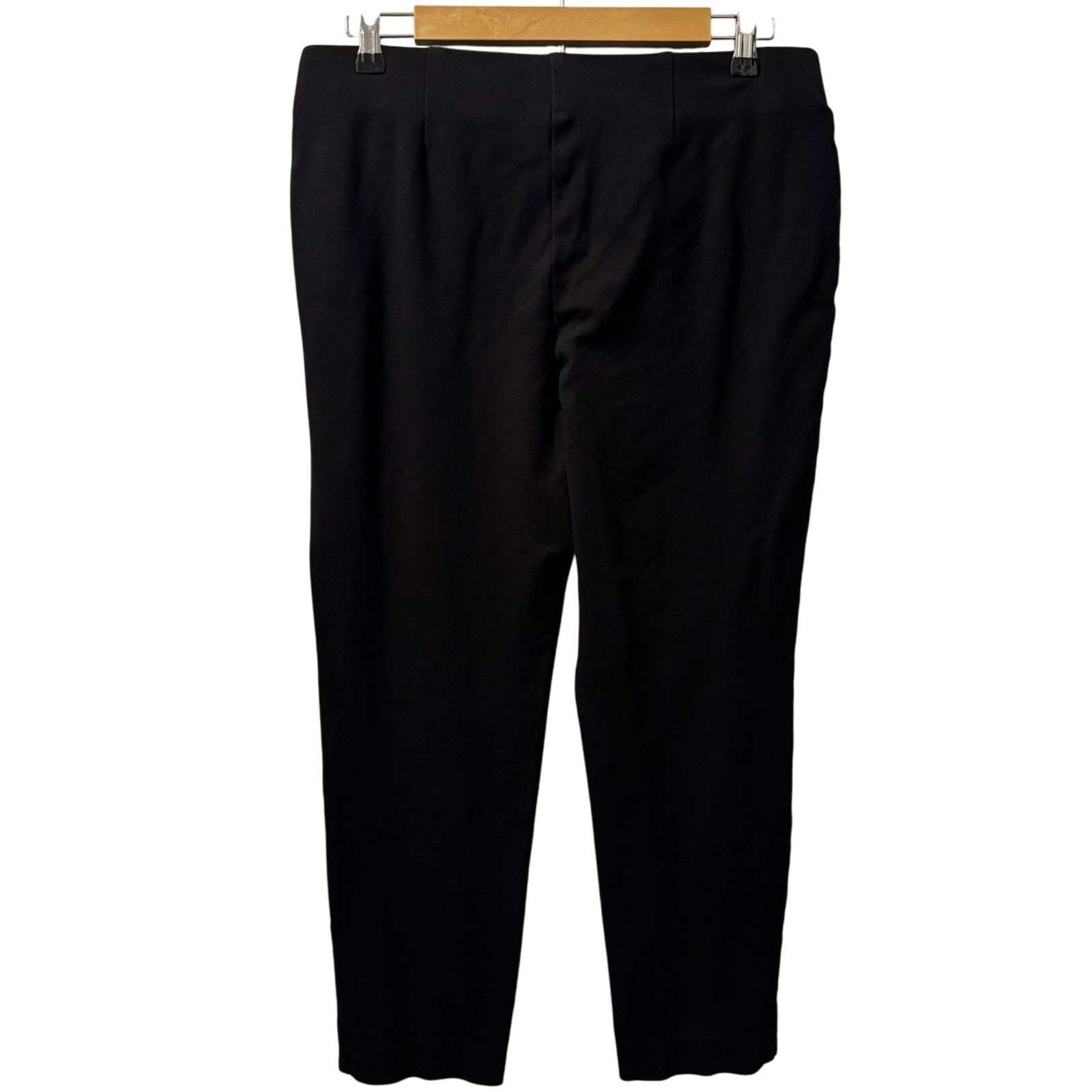 Chicos Black Ankle Pants Size Medium Short Rayon/Nylon/Spandex Blend Slim Fit