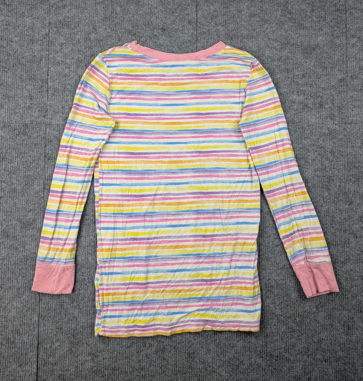 Little Sleepies Pajama Set Girls 9 10 Bamboo Tie Dye Striped Lightweight Stretch