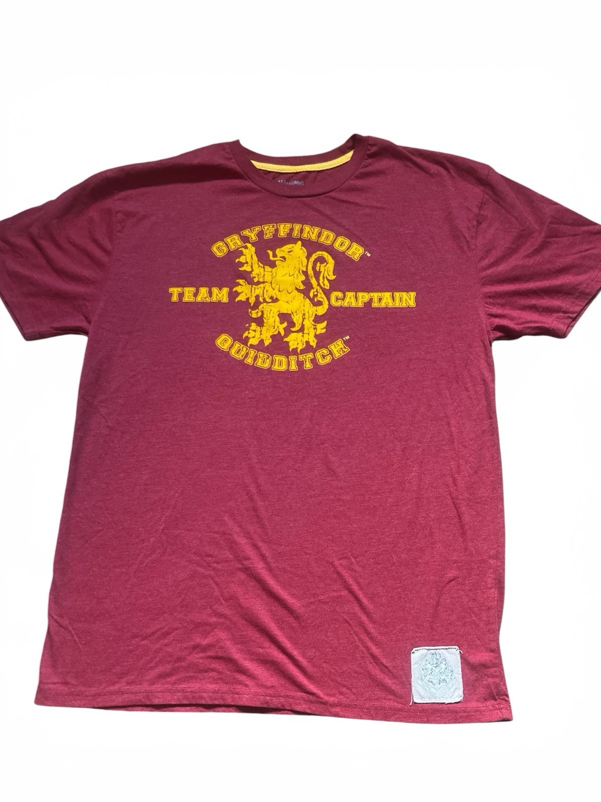 Universal Studios Men’s L Burgundy Harry Potter Gryffindor Quidditch Captain Tee
