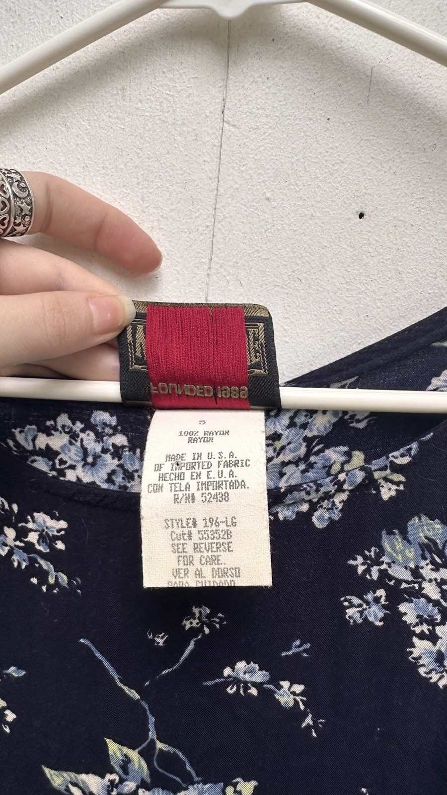Vintage Blue Navy Blue and Hydrangea Cottagecore Midi Dress with Tie Detailing