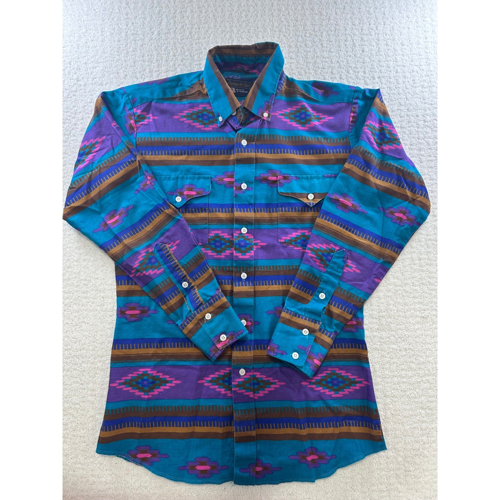 Panhandle Slim Southwestern Aztec Western Long Sleeve Button Down