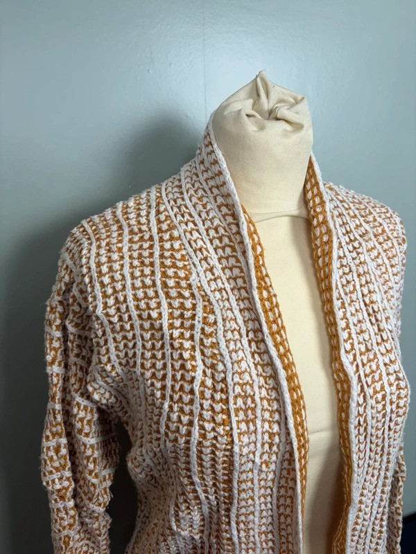 Pink Rose Chunky Knit Open Front Cardigan S