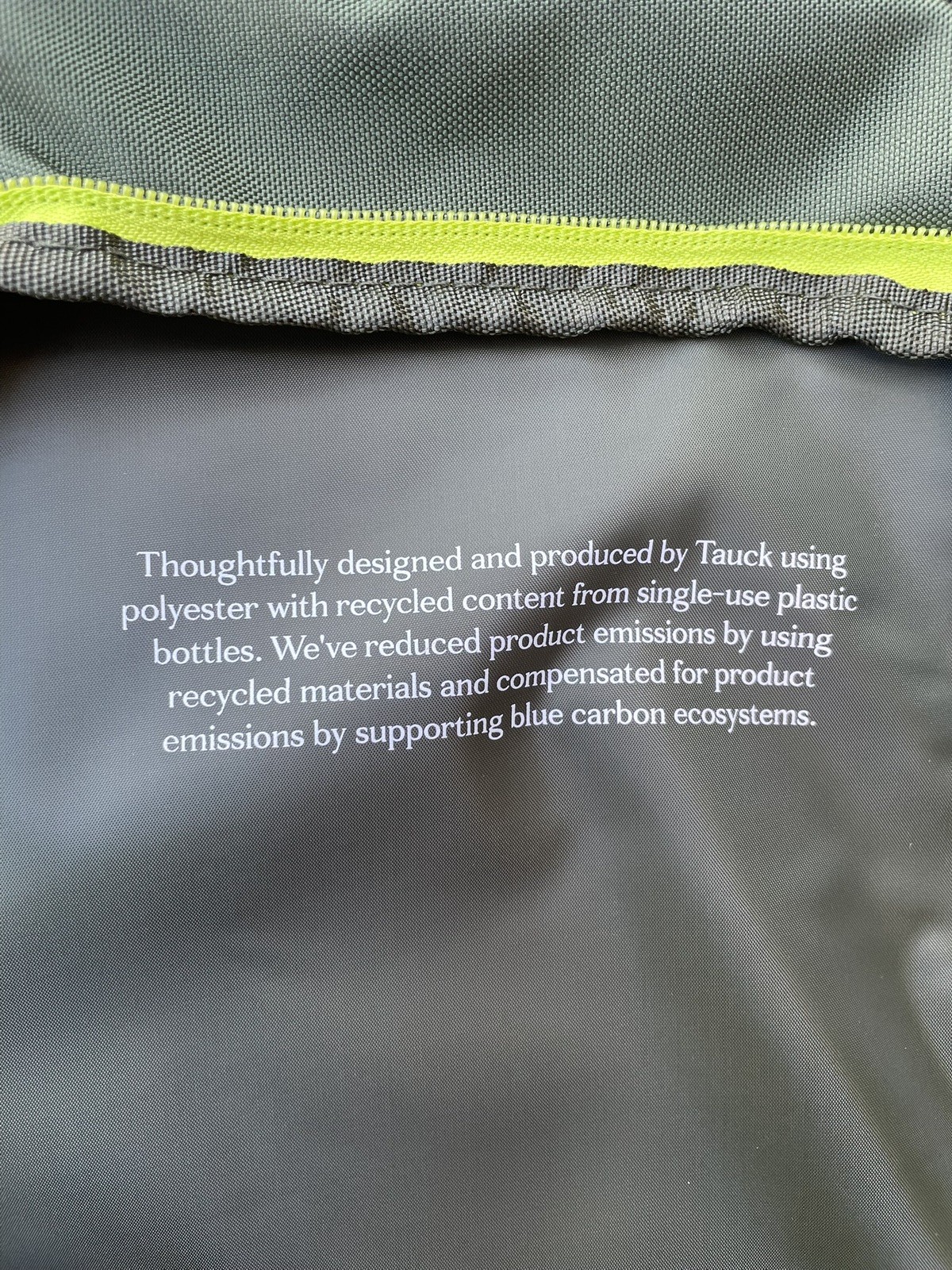 Pair of Tauck Bridges Green Foldable Backpacks with Playing Cards