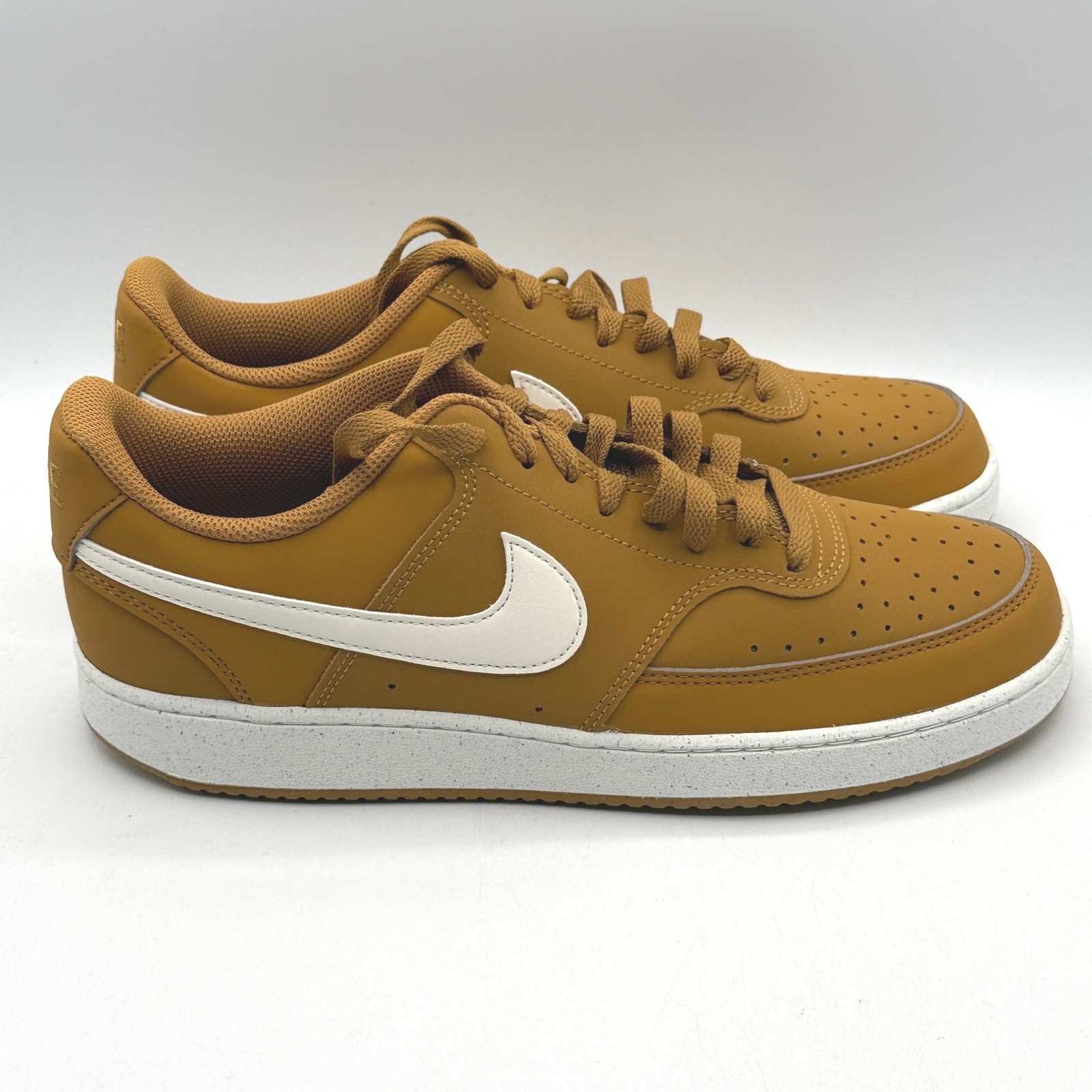 Nike Court Vision Lo V2 NBK Men 9.5 Wheat Sail Low Top Sneakers HV8139-700