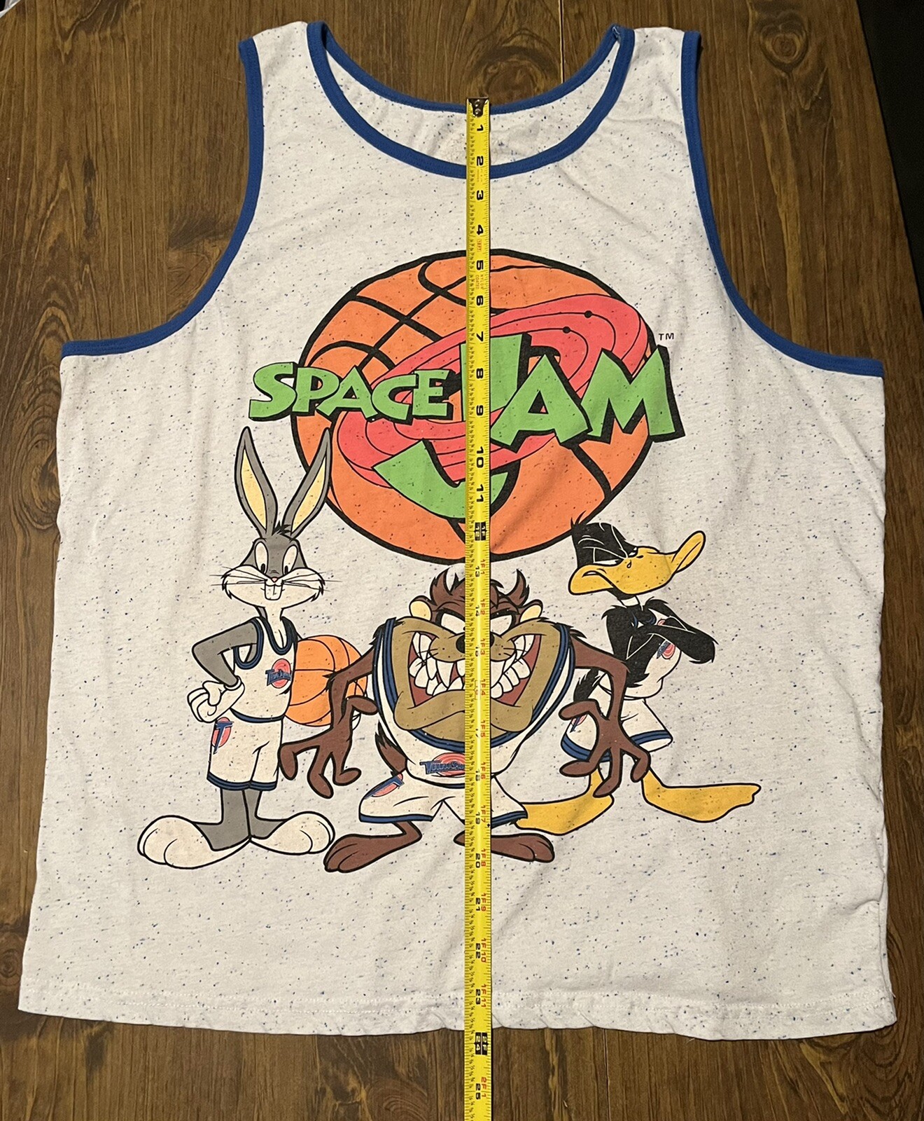 Space Jam Tank Top White Sleeveless Shirt Bugs Bunny Movie Mens Adult Medium