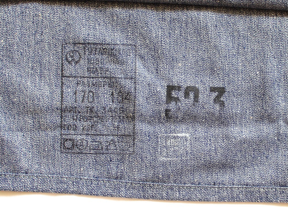 Vintage 1980 Soviet USSR Authentic Gray Navy Sailor Working Uniform 100% Cotton