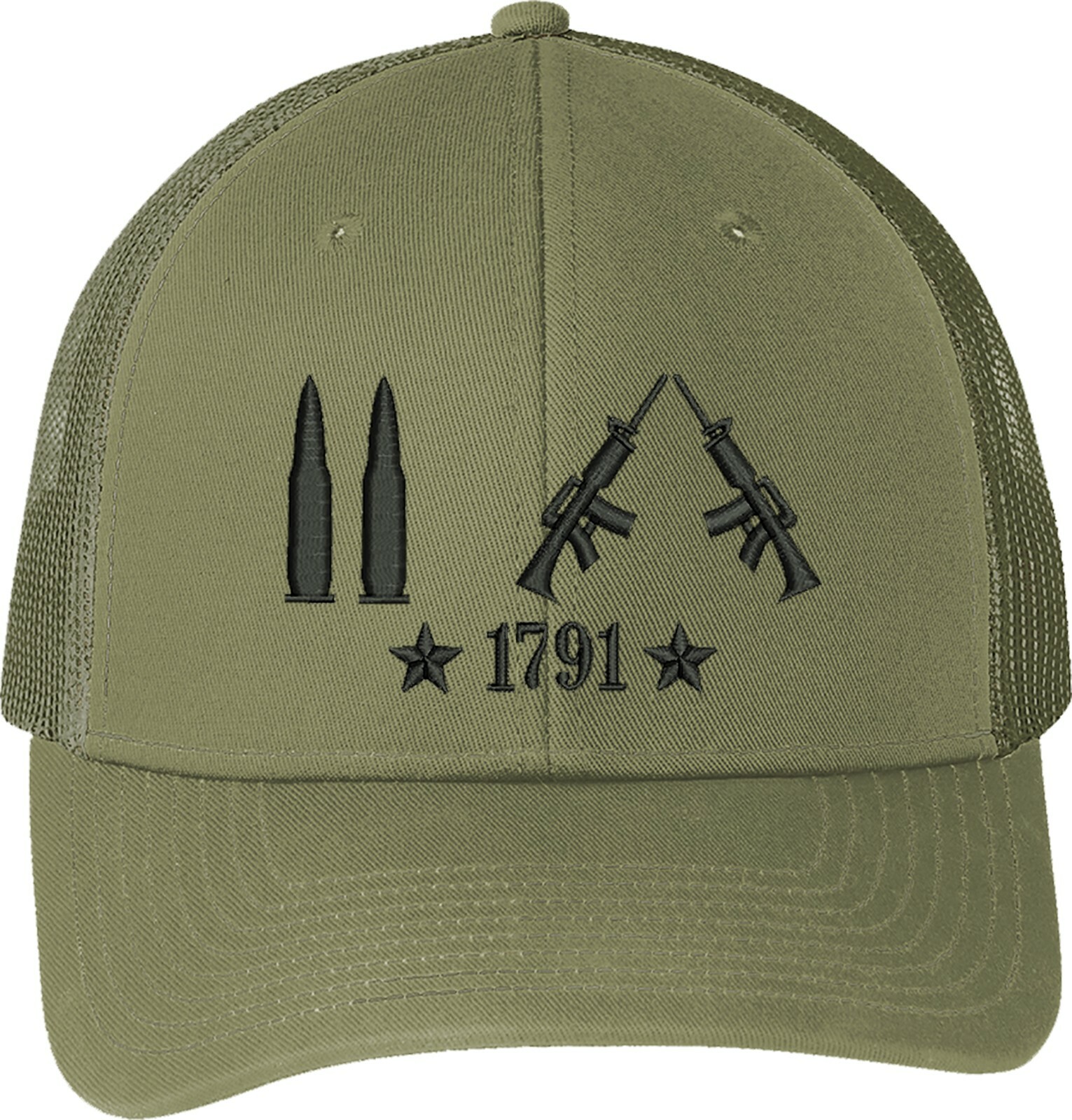 Only Bullets 2A 1791 Guns Embroidered One Size Fits All Baseball Hats