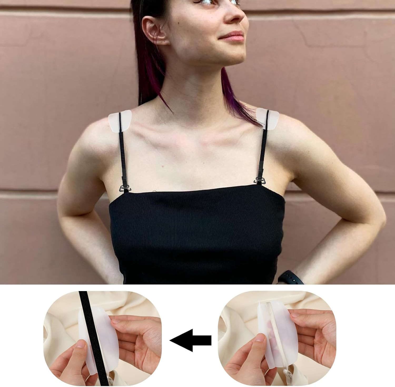 Silicone Bra Strap Cushions – 6 Pairs for Comfort and Slip Prevention