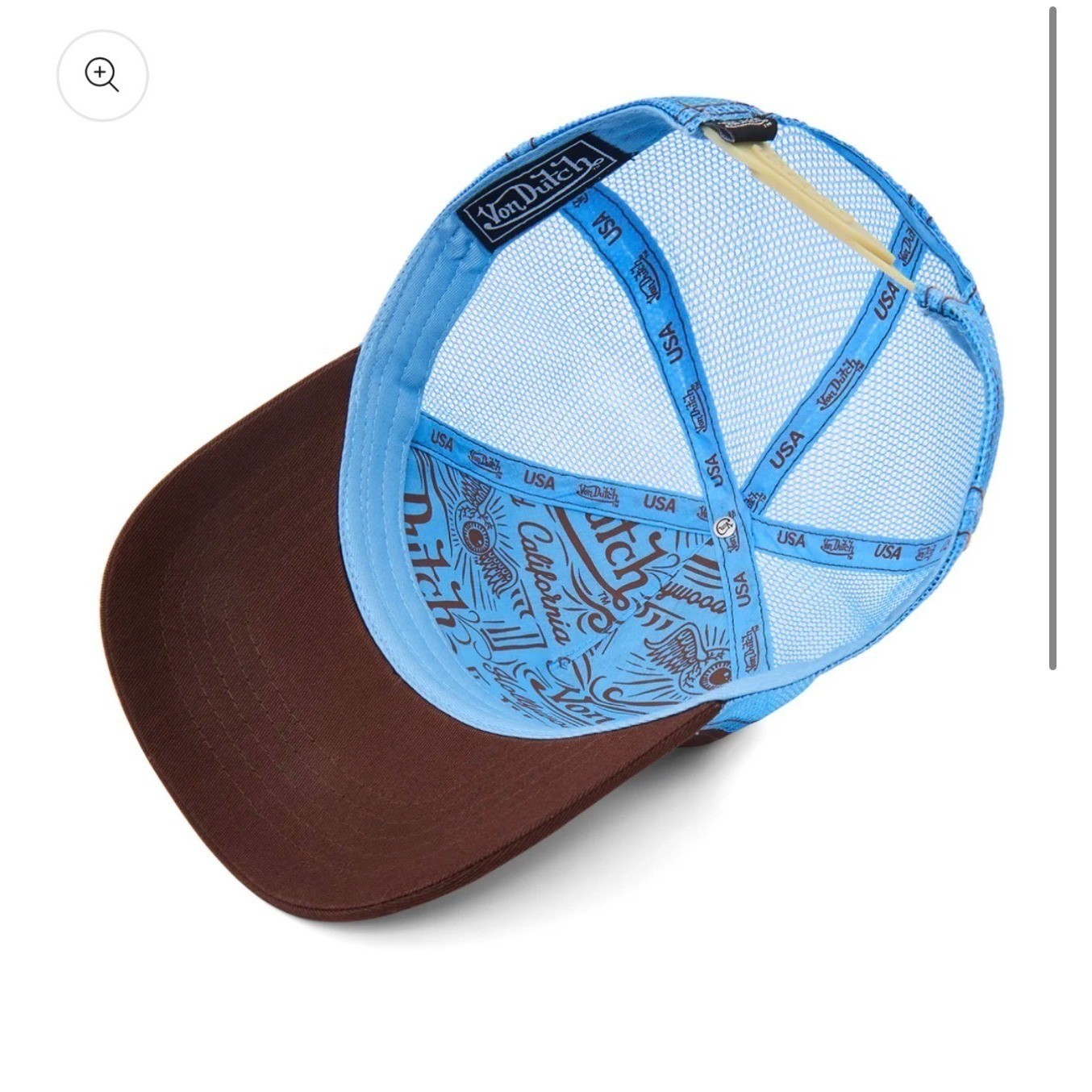 NEW Von Dutch Hat Brown Americana Patch Trucker Mesh SnapBack Cap Retro Y2K