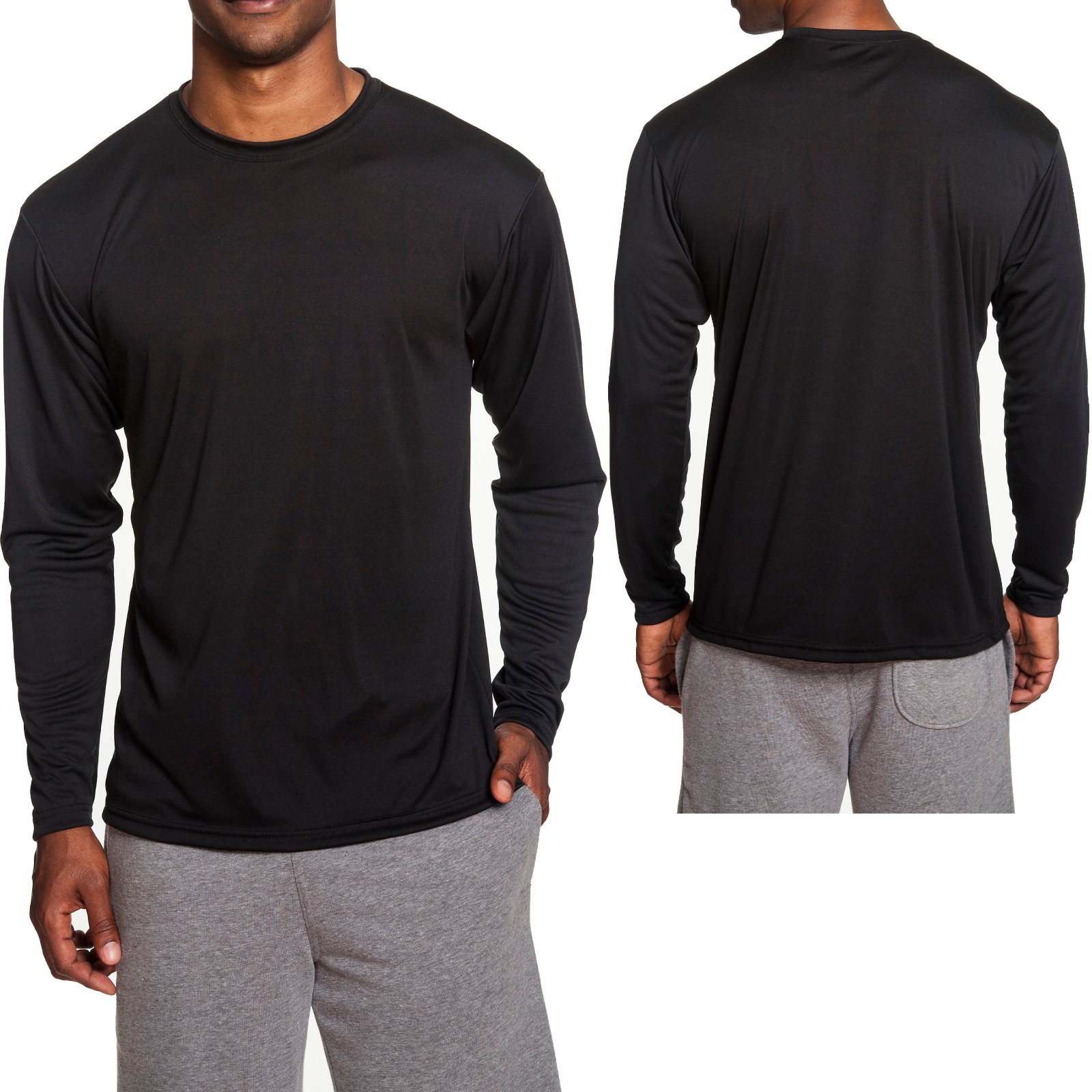 A4 Mens Moisture Wicking Long Sleeve UPF 44+ T-Shirt Dri Fit Tee S-3XL NEW!