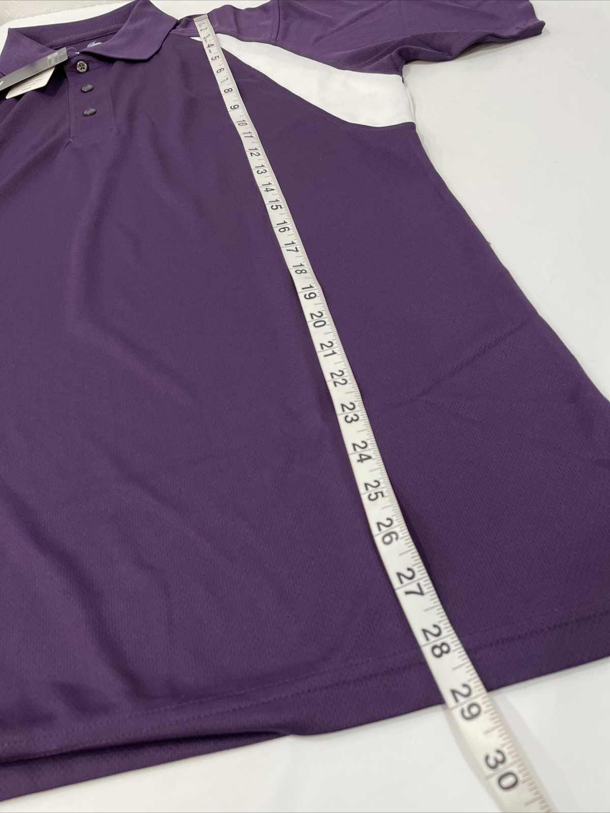Blue Generation Men BluXDri Moisture Wicking High Polo Shirt Purple Size Medium