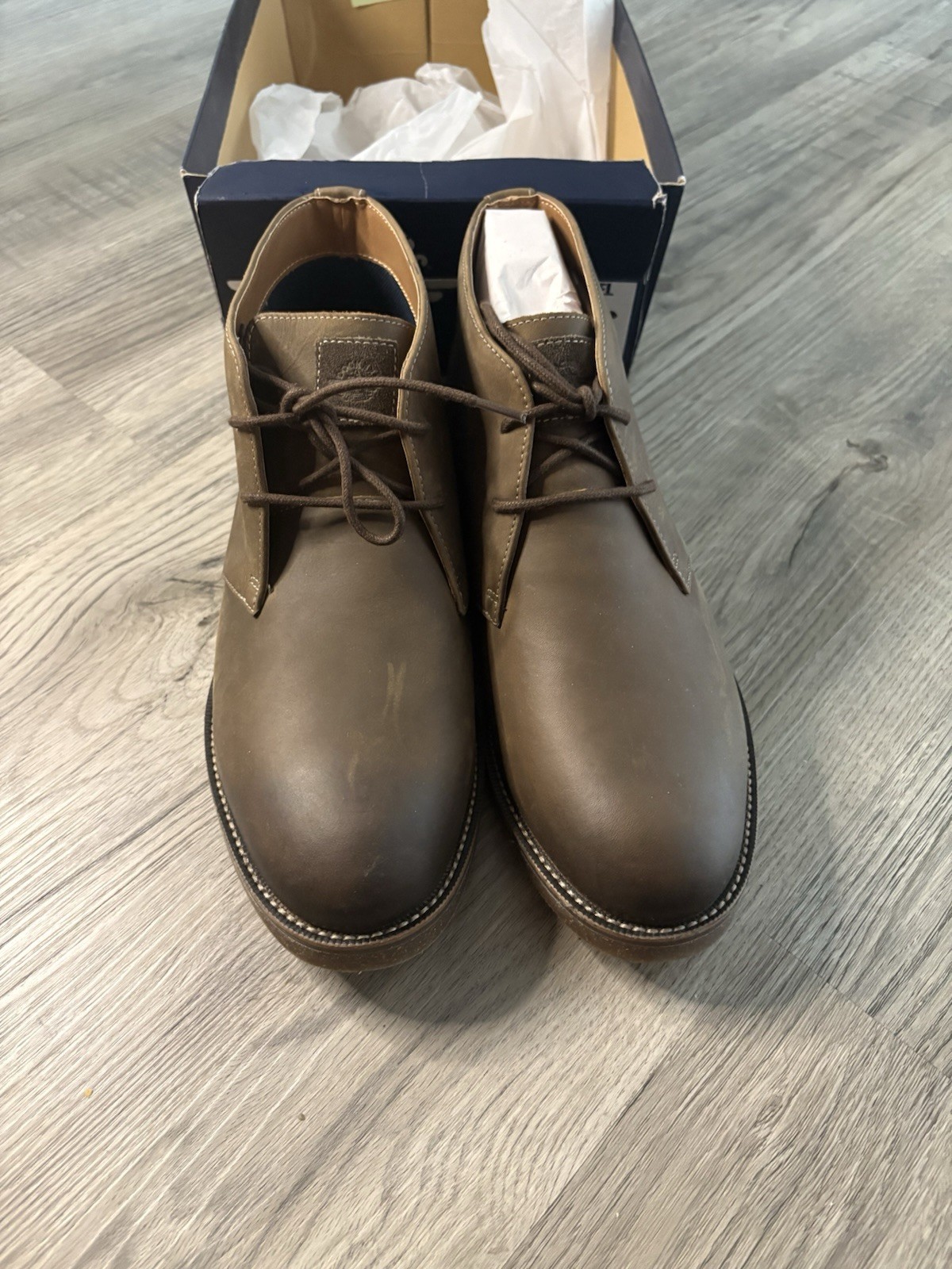 Dockers Nigel Leather Chukka Boots Mens 10 Brown Business Casual Comfort NEW