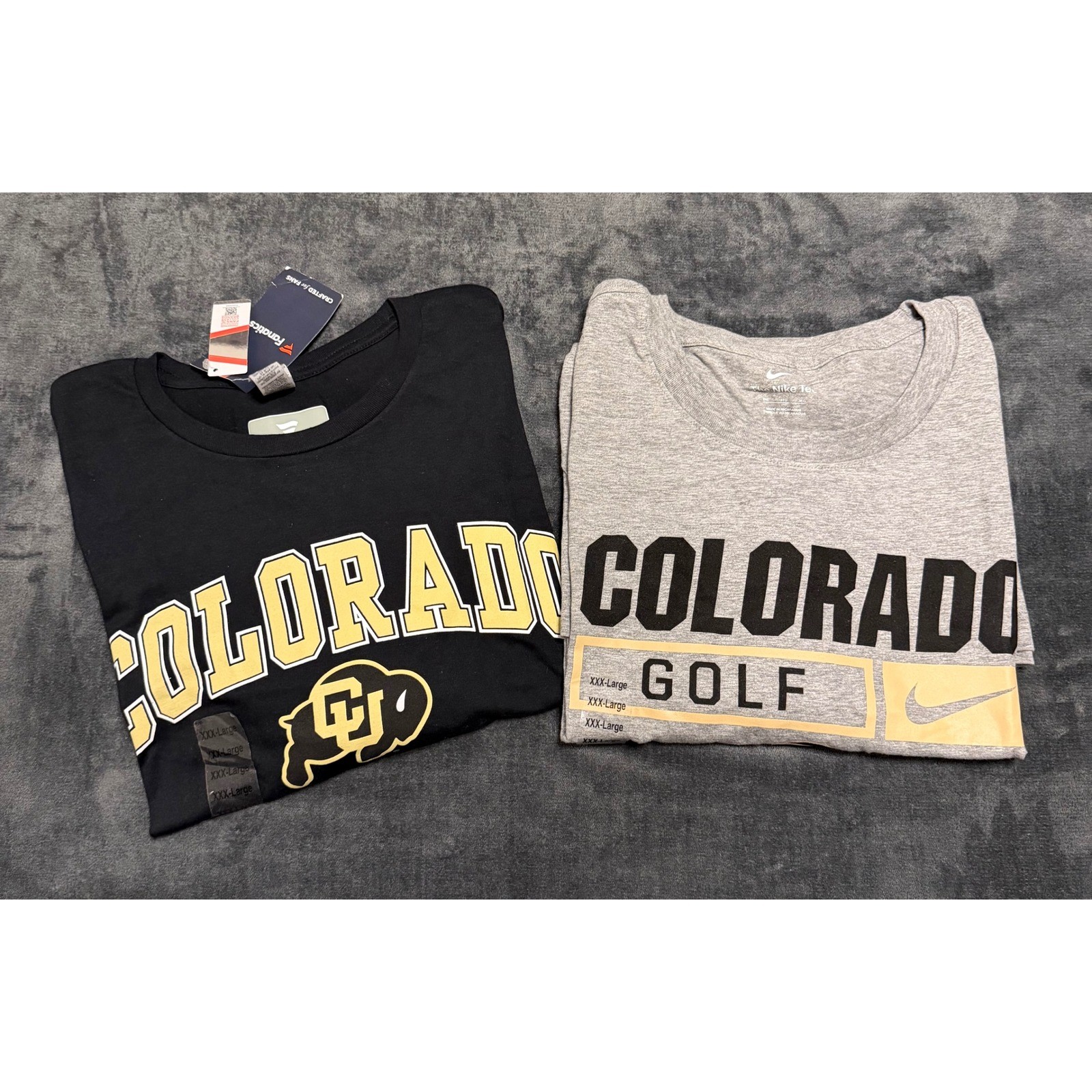 NWT Colorado Buffaloes T-Shirts Mens Bundle 3XL Nike Golf Fanatics CU Buffs