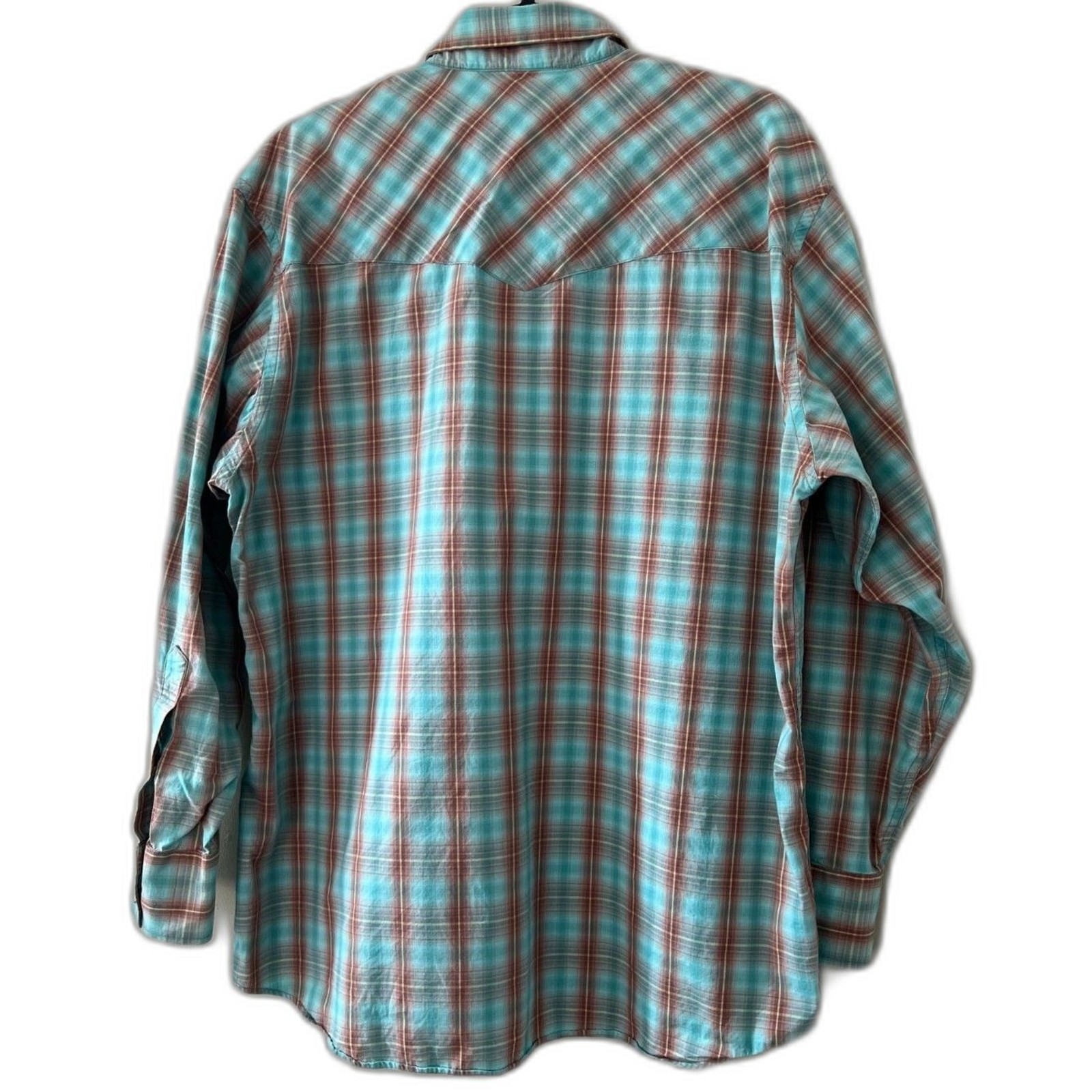 Stunning Green Pendleton Western Wear Plaid Cotton Long sleeve Shirt Size L