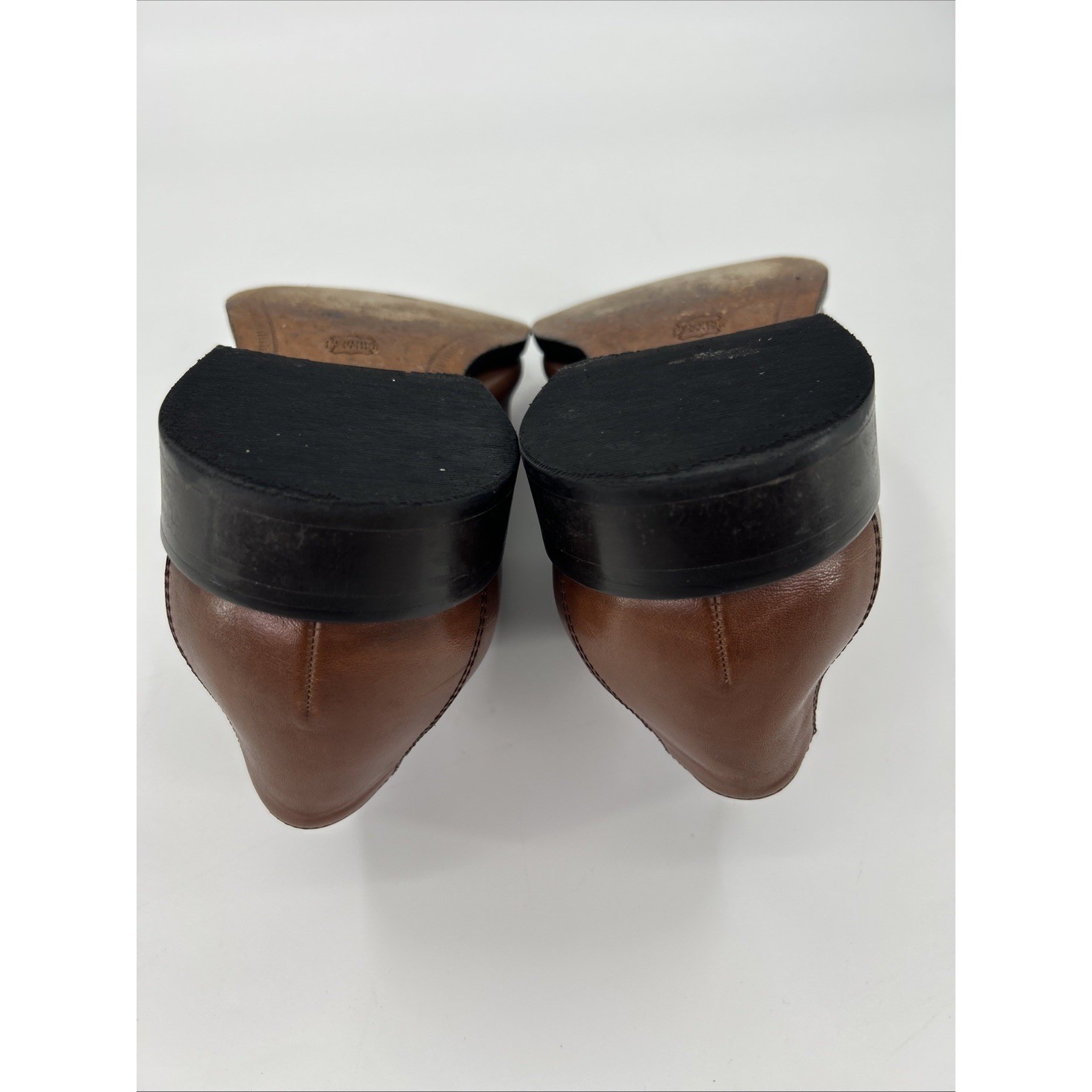 Johnston & Murphy Mens Brown Leather Cap Toe Oxford Dress Shoes Size 12W